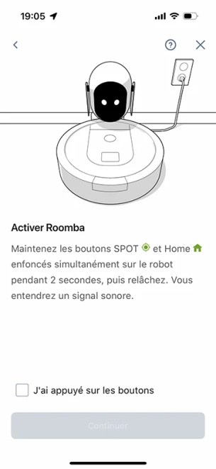 Il suffit de forcer la détection directement sur le robot pour initier l’installation manuelle // Source : Yazid Amer - Frandroid