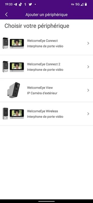 Sélectionnez la WelcomeEye View dans la liste des produits affichés // Source : Yazid Amer - Frandroid