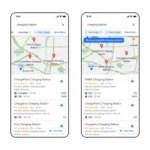 Google Maps permet de trouver la meilleure station de charge à proximité // Source : Google