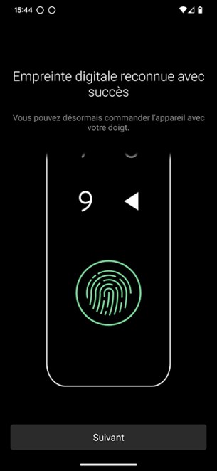 En moins de dix appuis votre empreinte est enregistrée // Source : Yazid Amer - Frandroid