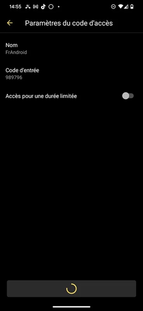 Chaque utilisateur peut personnaliser son code pour limiter le risque de l'oublier // Source : Yazid Amer - Frandroid