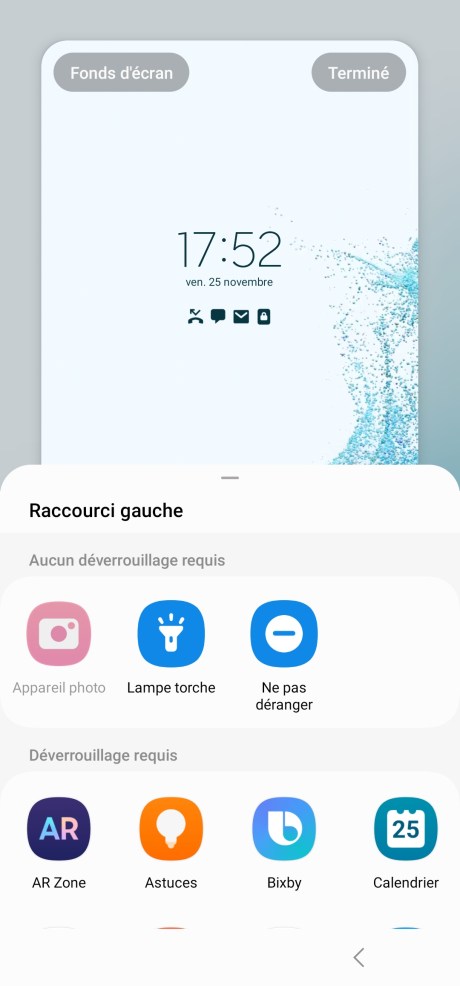 Personnalisation écran verrouillé One UI 5 Samsung bbb