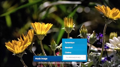 C'est le mode Filmmaker qui propose les meilleurs réglages.