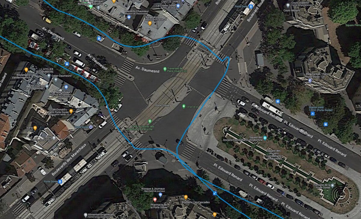 Tracé de Strava sur smartphone