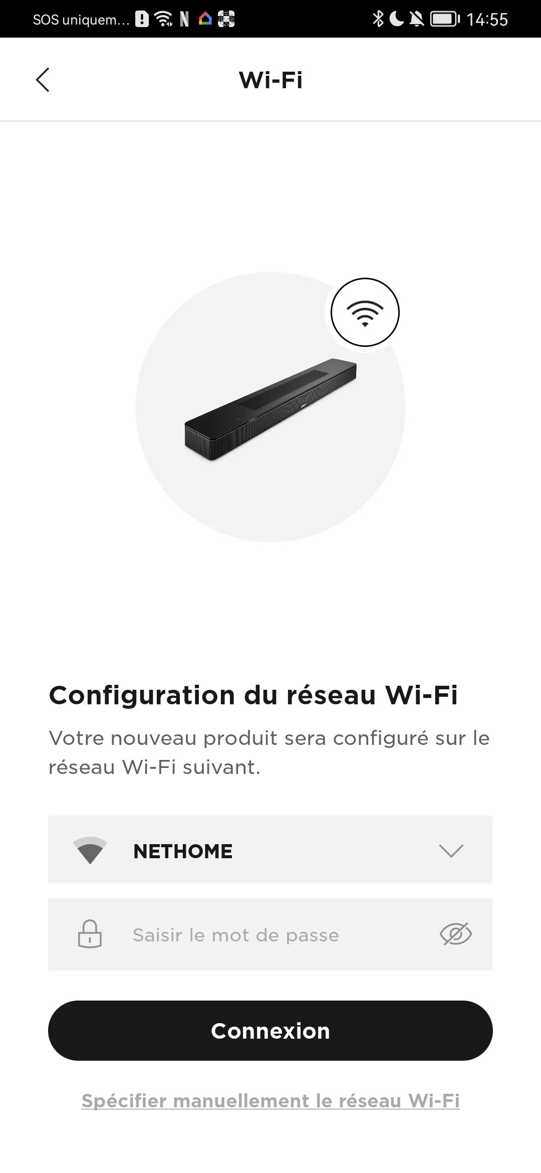 ... puis connectée au réseau WiFi domestique.