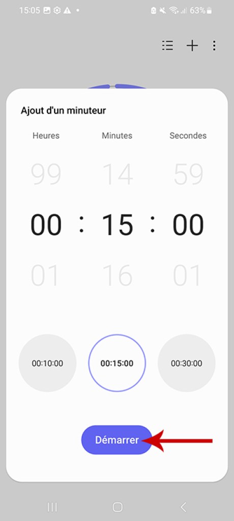 One UI 5 comment lancer plusieurs minuteurs à la fois 05