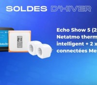 Echo Show 5 (2nd gen) + Netatmo thermostat intelligent + 2 x prises connectées Meross — Soldes d’hiver 2023