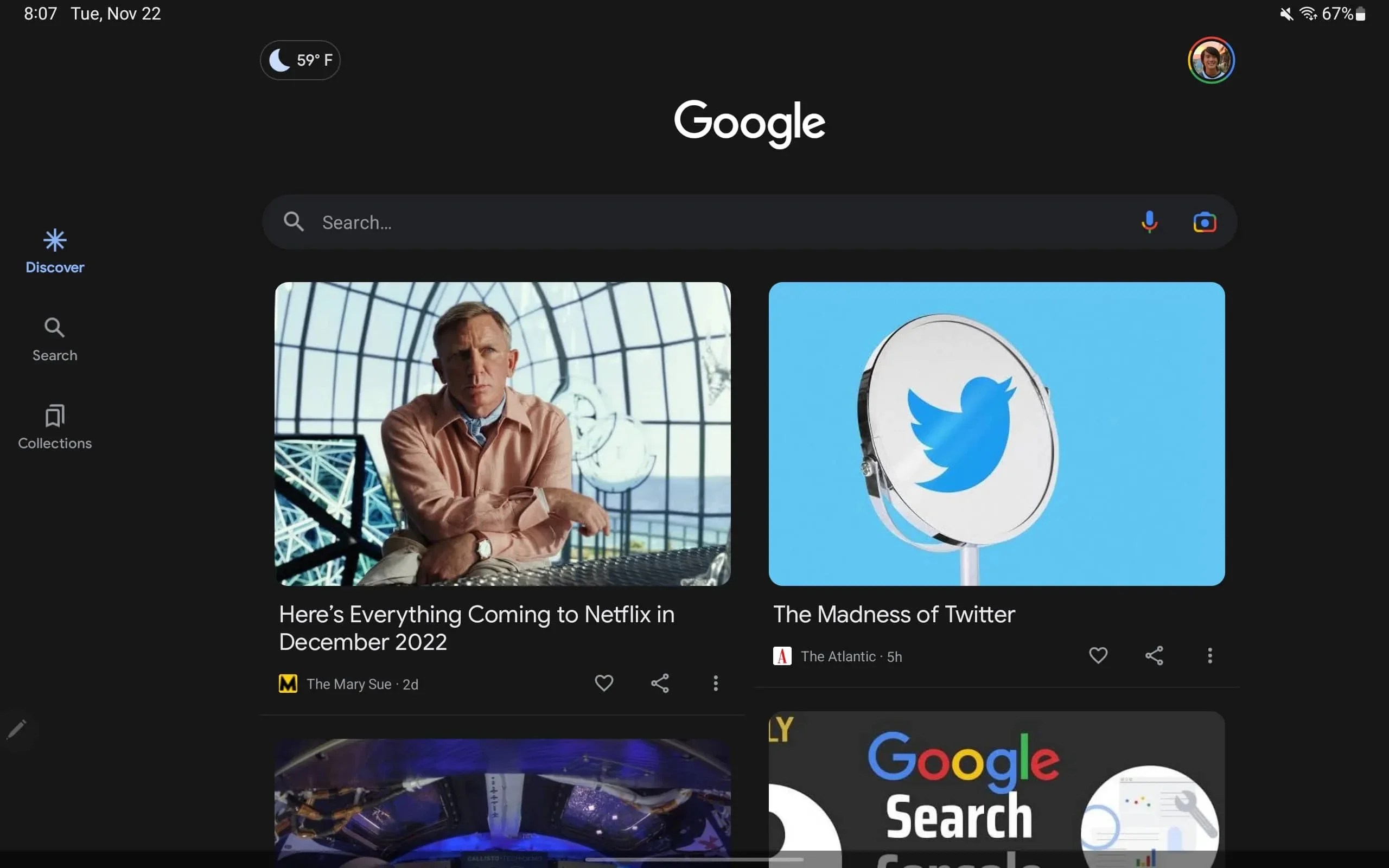 Google Discover avant la mise à jour // Source : 9to5Google