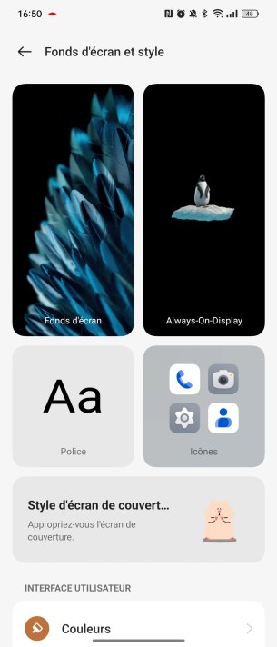 Oppo Find N2 Flip sous ColorOS 13 // Source : Frandroid