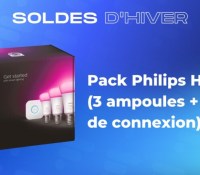 Pack Philips Hue  (3 ampoules + pont de connexion) — Soldes d’hiver 2023