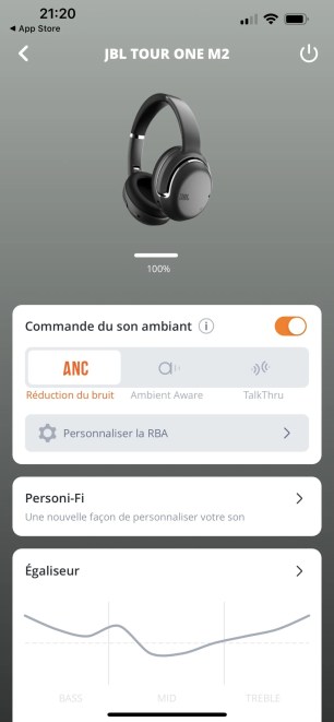 L'app JBL Headphones regorge de fonctions.