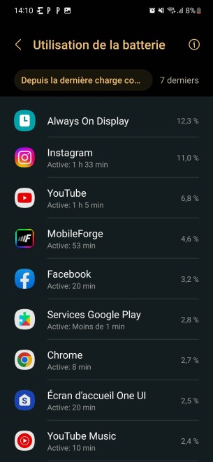 Capture autonomie Galaxy S23 (2)