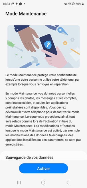 Comment utiliser le mode maintenance du Galaxy S23 06