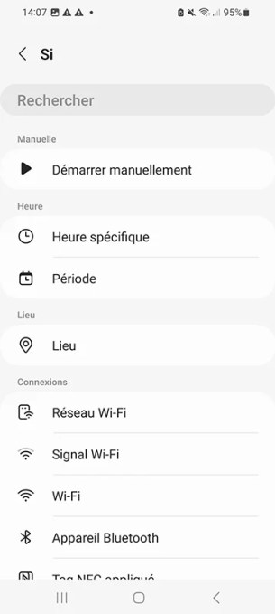 Comment utiliser les modes et les routine Samsung UI 5 05
