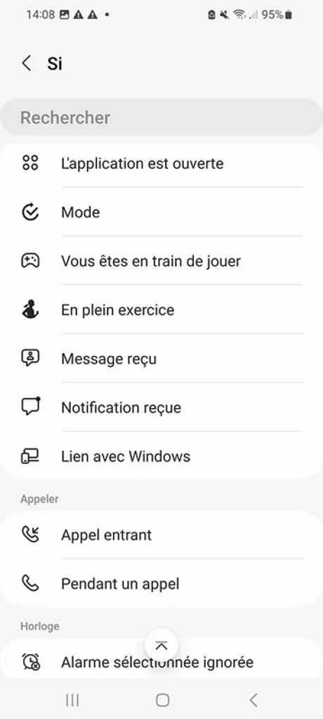 Comment utiliser les modes et les routine Samsung UI 5 07