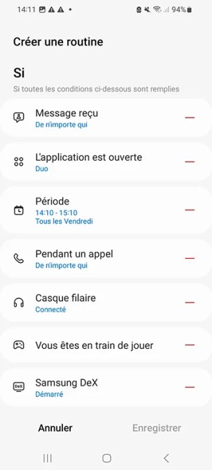 Comment utiliser les modes et les routine Samsung UI 5 08