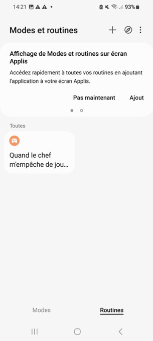 Comment utiliser les modes et les routine Samsung UI 5 11