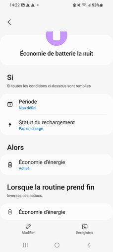 Comment utiliser les modes et les routine Samsung UI 5 17