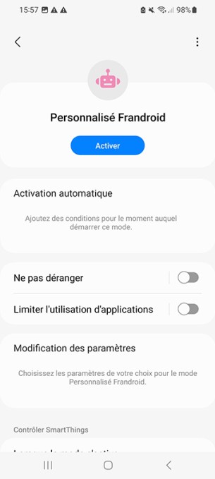 Comment utiliser les modes et les routine Samsung UI 5 31