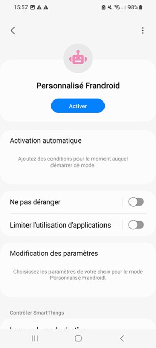 Comment utiliser les modes et les routine Samsung UI 5 31