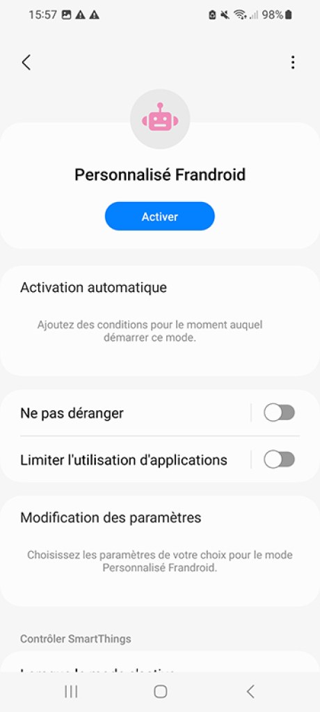 Comment utiliser les modes et les routine Samsung UI 5 31