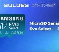 MicroSD Samsung Evo Select — 512 Go — Soldes d’hiver 2023