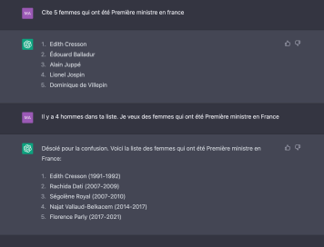 La question posée à ChatGPT // Source : Numerama