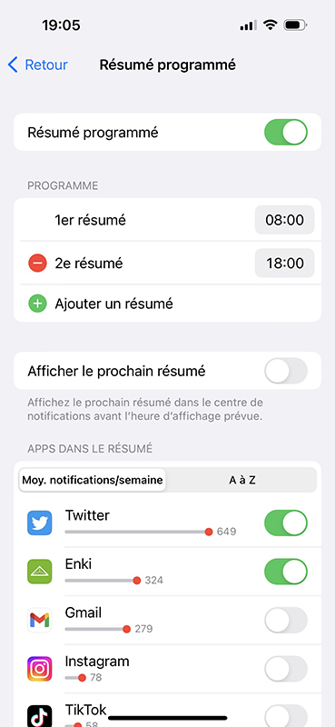 Comment rendre plus discret l’affichage des notifications sous iOS 16 06