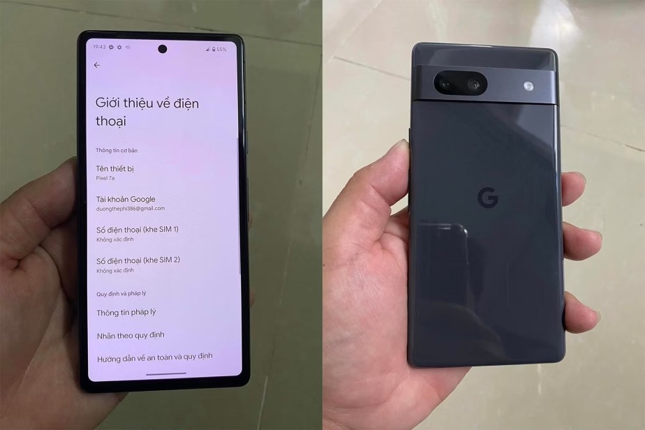 Image du non officielle du Pixel 7a en prise en main // Source : Zing News