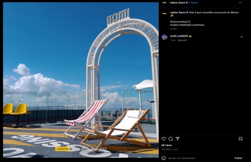 realme France dernier post instagram