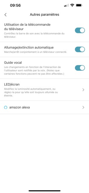 Quelques options CEC sont proposés (gestion par la télécommande du téléviseur, allume/extinction automatiques)