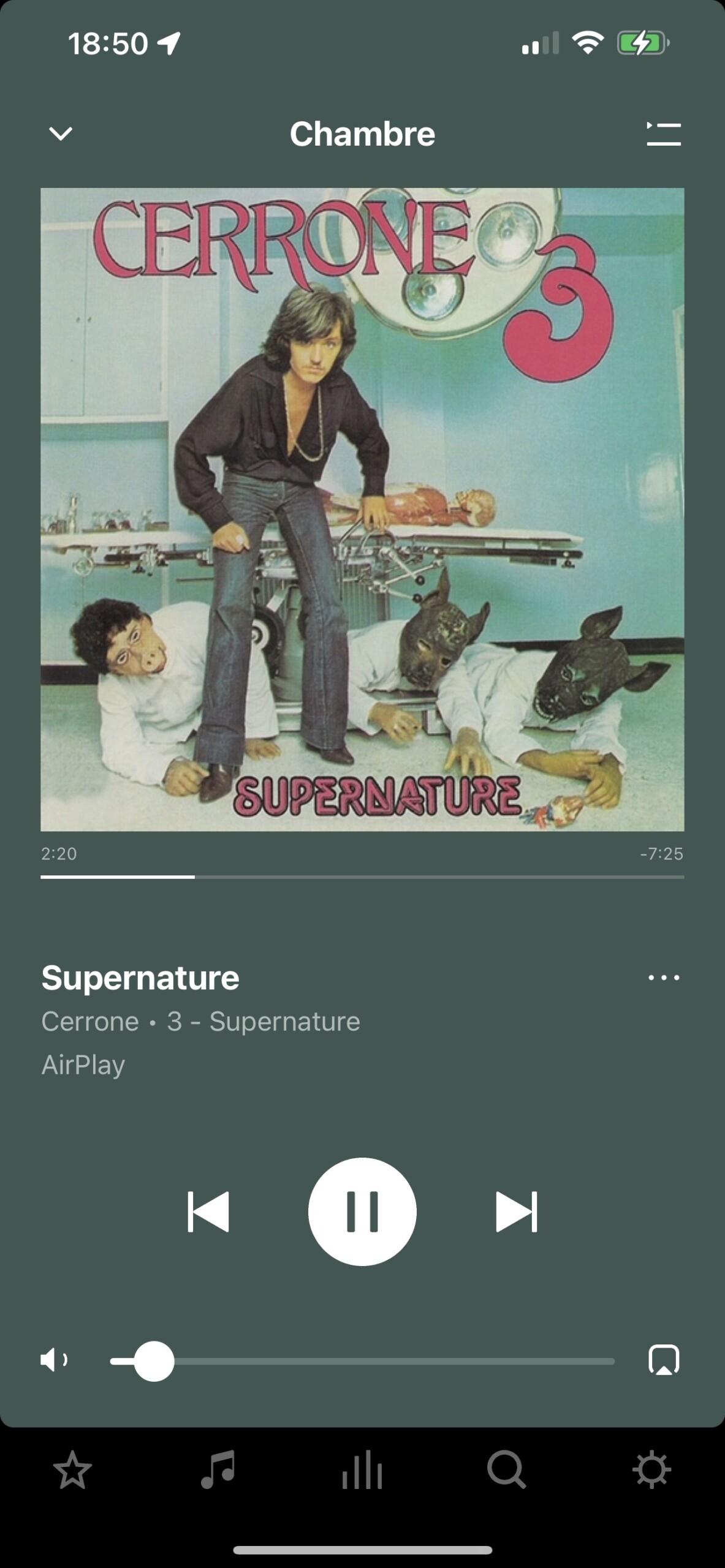 La lecture AirPlay 2 depuis Apple Music.