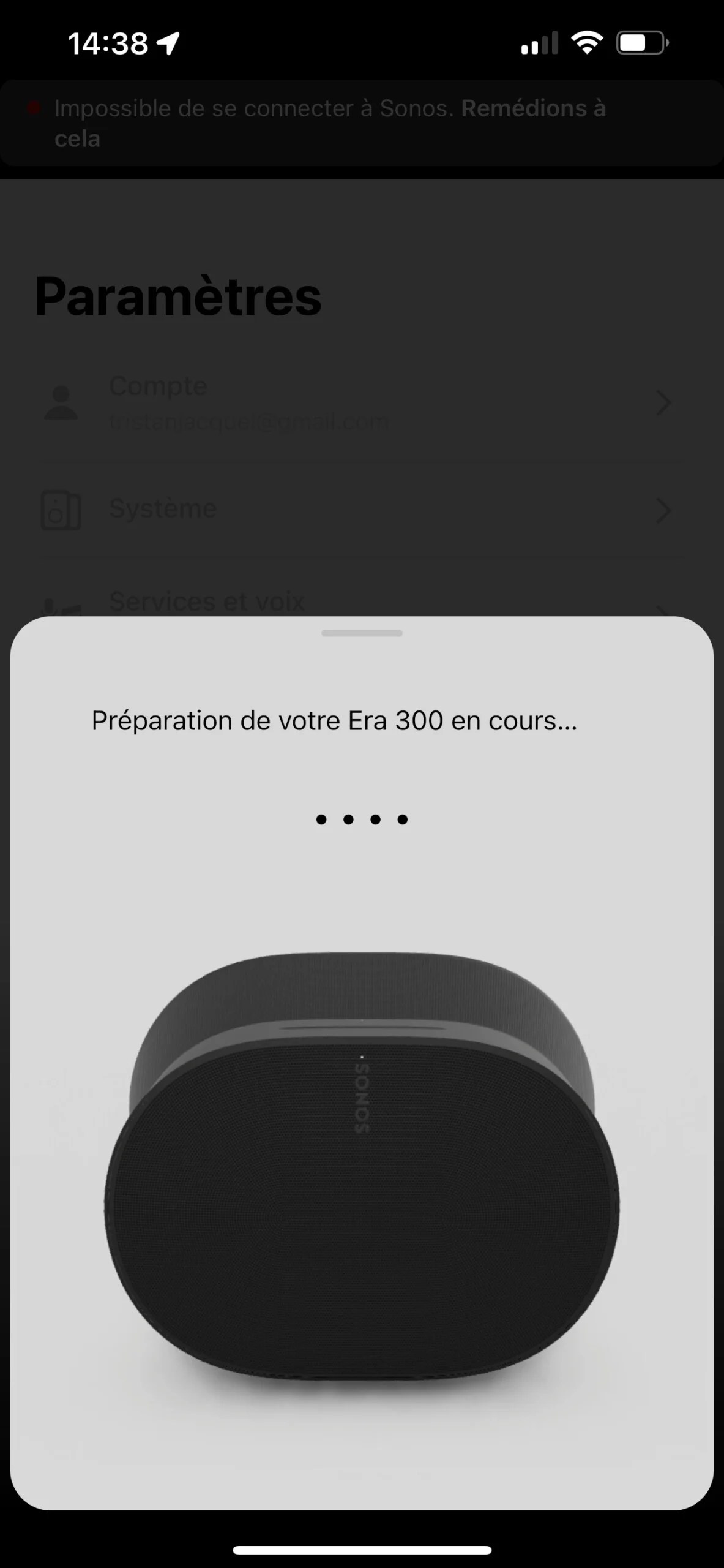 Puis connectée automatiquement au réseau WiFi du smartphone.