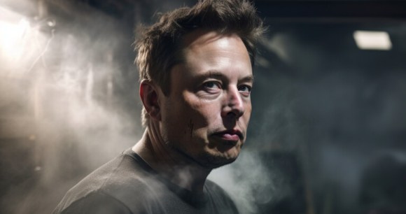 Un portrait d'Elon Musk généré par une IA // Source : Frandroid avec Midjourney