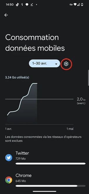 Comment mesurer son utilisation des données sur Android 06