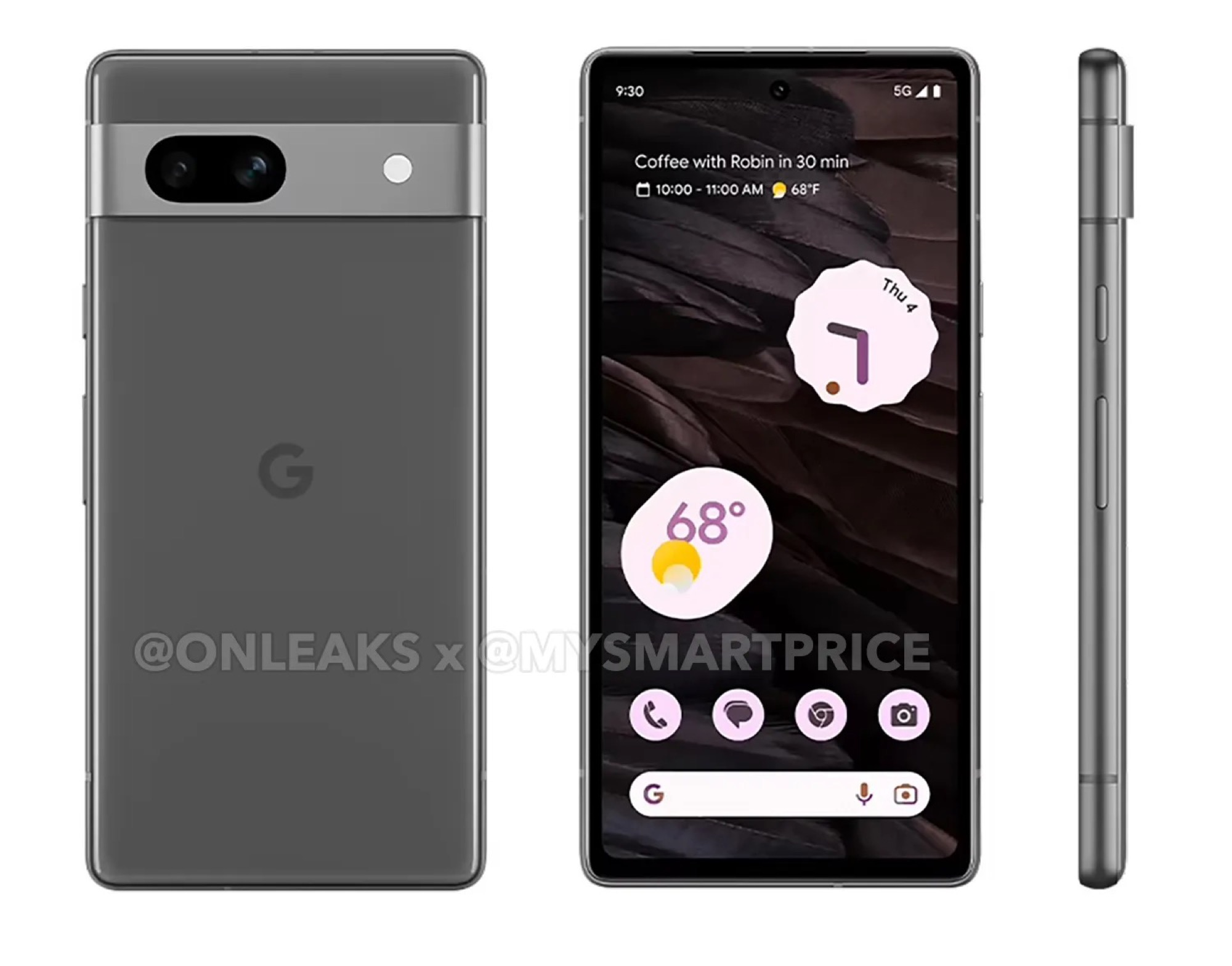 Les supposés Google Pixel 7 // Source : OnLeaks