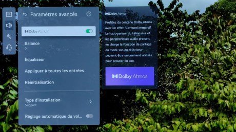 Le téléviseur est compatible Dolby Atmos mais aussi DTS.