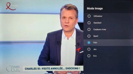 Les différents modes d'image disponibles.