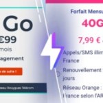 Pour 40 Go à moins de 8 €/mois, il vous faudra choisir entre le réseau Orange ou Bouygues Pour 40 Go à moins de 8 €/mois, il vous faudra choisir entre le réseau Orange ou Bouygues