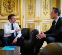 Emmanuel Macron et Elon Musk, ce 15 mai, au Palais de l'Élysée // Source : Présidence de la République - Twitter