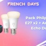 Pack Philps Hue E27 x2 + Amazon Echo Dot 3 — French Days 2023