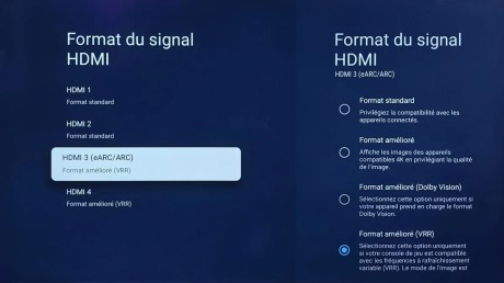 Pensez à passer votre prise HDMI en mode Amélioré.