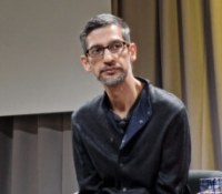 Sundar Pichai lors d'une table ronde sur l'IA à la Google I/O 2023 // Source : Omar Belkaab - Frandroid
