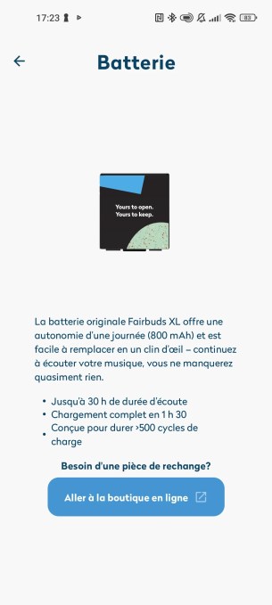 La batterie est le seul composant électronique proposé.