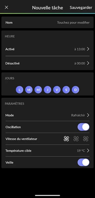 Climatiseur connecté Princess 353200 capture application 10