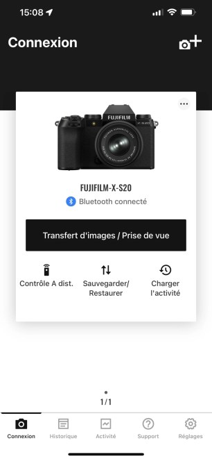 L'app Fuji X permet d'ajouter les coordonnées GPS aux photos en temps réel
