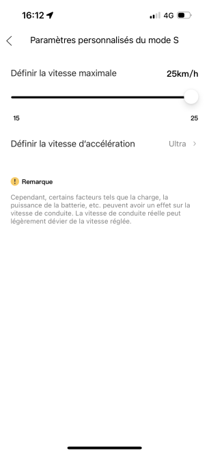 Paramètre accélération