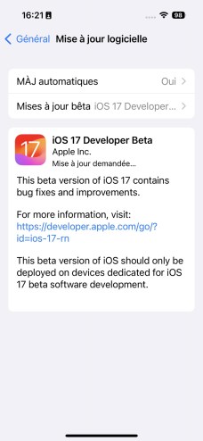 iOS 17 beta installation tuto 1