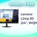 Ce moniteur Lenovo (WQHD, 24″) parfait pour la bureautique est à -40 % pendant les soldes Ce moniteur Lenovo (WQHD, 24″) parfait pour la bureautique est à -40 % pendant les soldes