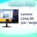 Ce moniteur Lenovo (WQHD, 24″) parfait pour la bureautique est à -40 % pendant les soldes